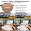 OuShiun Photochromic Progressive Reading Glasses for Men, No-Line Multifocal Readers