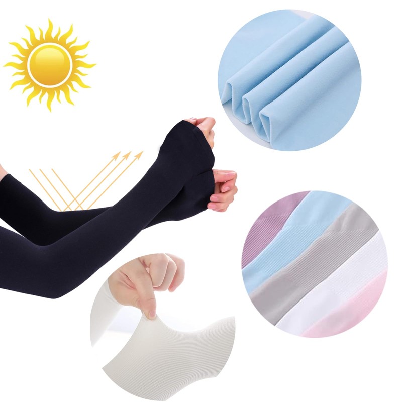 6 Paare Kühlung Arm Ärmel, Elastische, Anti Rutsch, Atmungsaktiv Armschutz