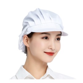 Jaspfct 1pc Chef Hats Mesh Food Service Caps for Home School Restaurant HT001W1