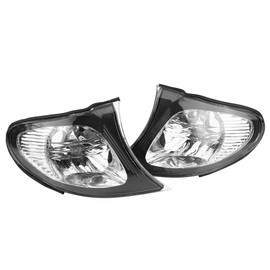 Estink Corner Light Lens,Pair of Turn Light Cover Clear Lens Crystal Clear Lens for E46 3-Series 4DR 2002-2005
