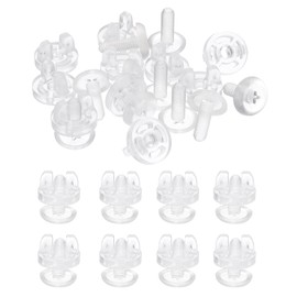 PATIKIL 15mm Chicago Screws, 10 Sets Plastic Binding Post Chicago Screw Screw Rivets Post for Acrylic Display Stand Scrapbook Photo Albums, Clear