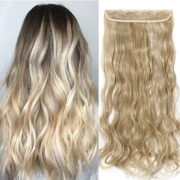 Clip-In Hair Extensions 1 Weft / 5 Clips / Human Hair Wavy Like Real Hair