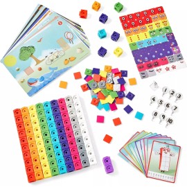 Hand2mind MathLink Cubes Numberblocks 1-10 Set