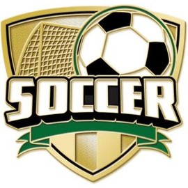 Crown Awards Soccer Pin - 1" Soccer Ball Shield Enamel Lapel Pin 20 Pack