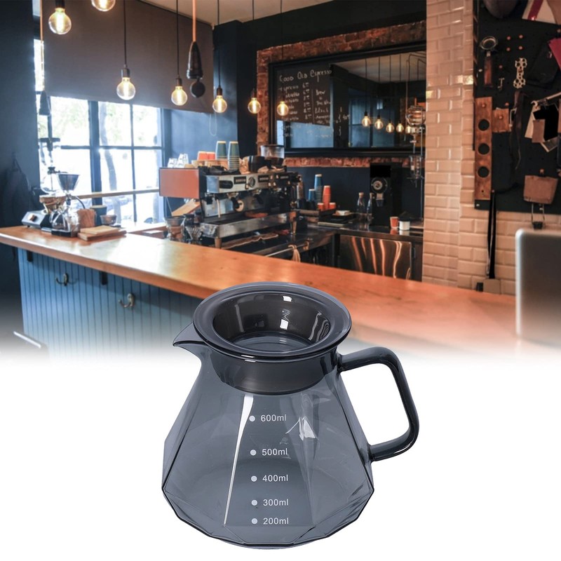 Tomotato Glass Coffee Pot, 400 ml/600 ml, Heat-Resistant Coffee Server,