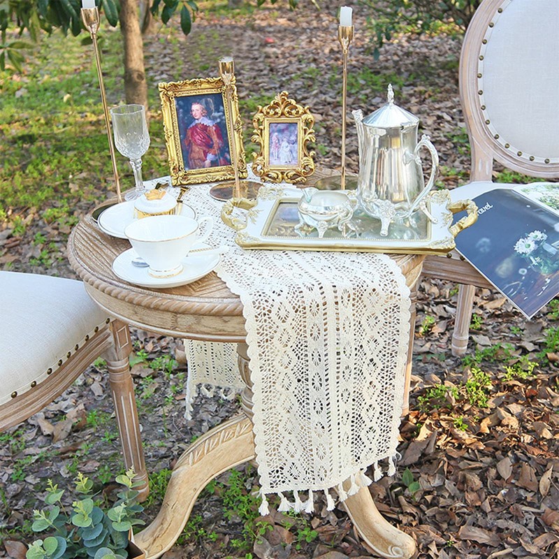 Onlyesh Boho Table Runner, 24 x 180 cm, Boho Decoration,