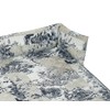 Brilliant Sunshine Blue Toile Large Pet Couch Sofa Bed, Quilted,