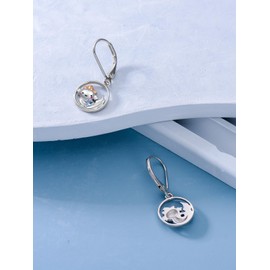 Flpruy Axolotl Earrings Dangle Drop 925 Sterling Silver Mexican Jewelry Axolotl Earrings for Women Sea Creature Cute Axolotl Gifts Axolotls Lover Jewelry Leverback Earrings