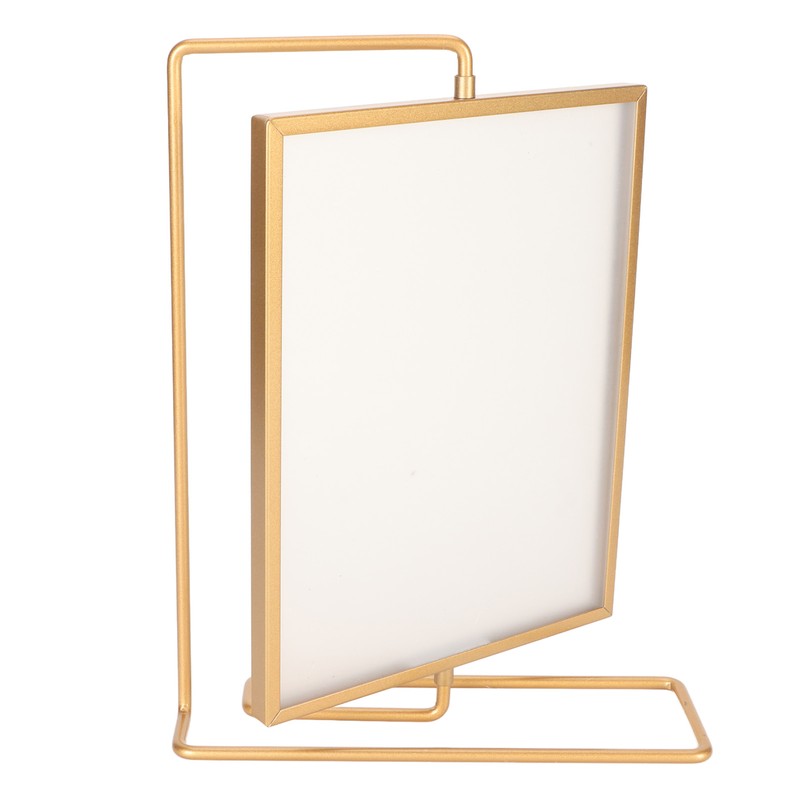 Y5578 Gold Metal Rotating Photo Frame Double Sided Rotating Floating