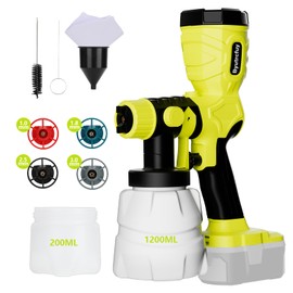 Paint Sprayer for Ryobi 18V Battery - 300W HVLP Electric Paint Gun with 4 Sizes Nozzles and 3 Spray Patterns, Handheld Cordless Paint Sprayer for Exterior and Interior House Painting (Tool Only)