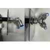 Double Hose Nozzle for Polyethylene Flush-Mounted Device Siphon with Backflow