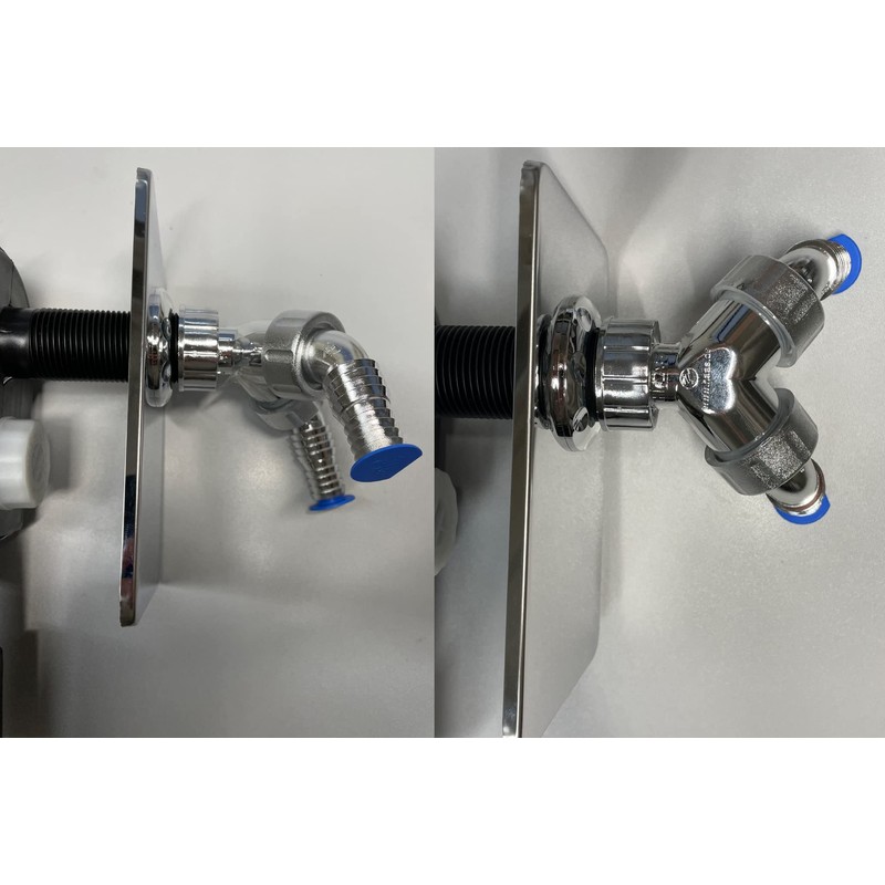 Double Hose Nozzle for Polyethylene Flush-Mounted Device Siphon with Backflow