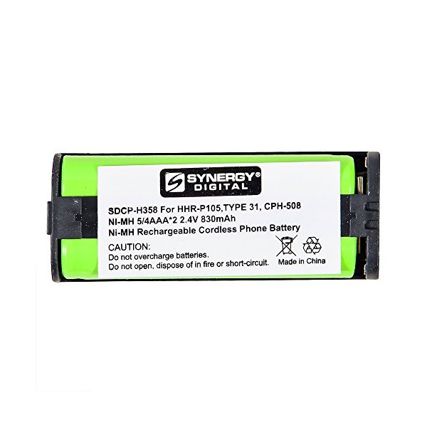 Synergy Digital Cordless Phone Battery, Works with Panasonic KX-TGA670B Cordless