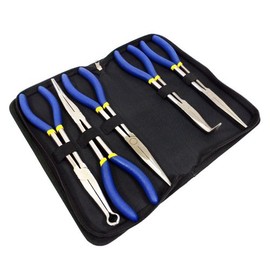 11” Long Needle Nose Pliers Set 5-Piece Plier Kit (Storage Bag Included)