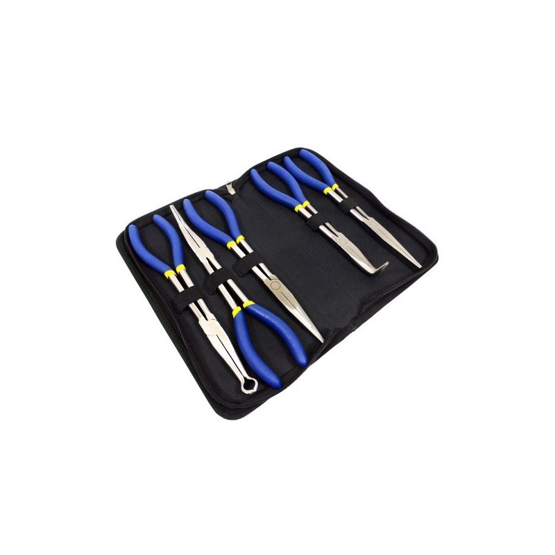11” Long Needle Nose Pliers Set 5-Piece Plier Kit (Storage
