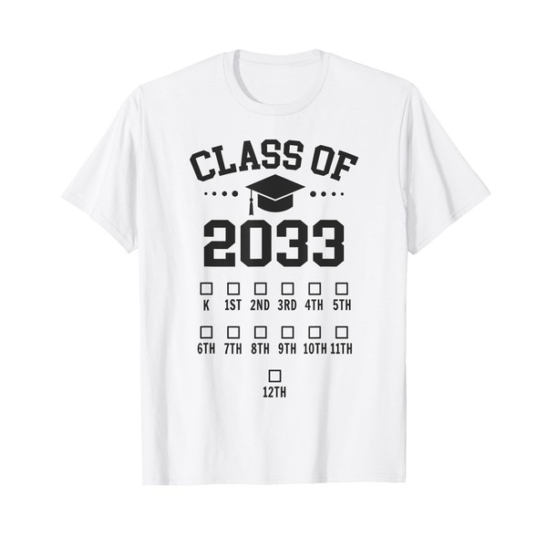Kindergarten Class Of 2033 Grow With Me Space For Checkmarks