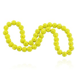 Locrccl Rhinestone Baseball Necklace Ice Collection Baseball Bling Necklace Athletic Inspired Ball Necklaces for Men 18" (Yellow)