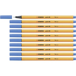 STABILO Point 88 Fineliner Pen,Ultramarine,Pack of 10