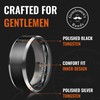 Men's Black Tungsten Carbide Wedding Band - Premium Grade Tungsten