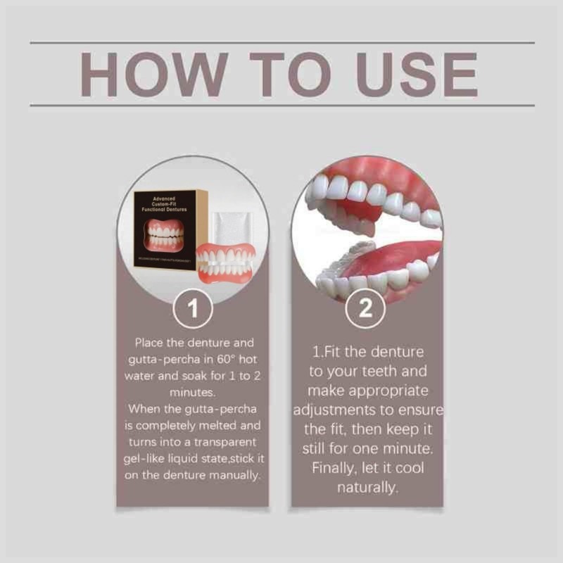 False Teeth Set for Adults,Clip in Veneers Teeth Top and