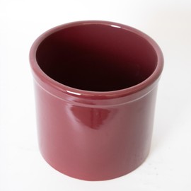 Ohio Stoneware Pickling Fermentation Crock, Handmade for Food Preservation Storage and Decor, Large 2 Gallon, Burgundy