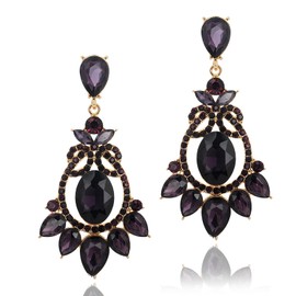 Rhinestone Earrings for Women Sparkling Party Prom Earrings Crystal Statement Dangle Earrings Wedding Jewelry for Bride