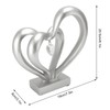 Double Heart Sculpture Resin Romantic Heart Statues Love Sculpture for