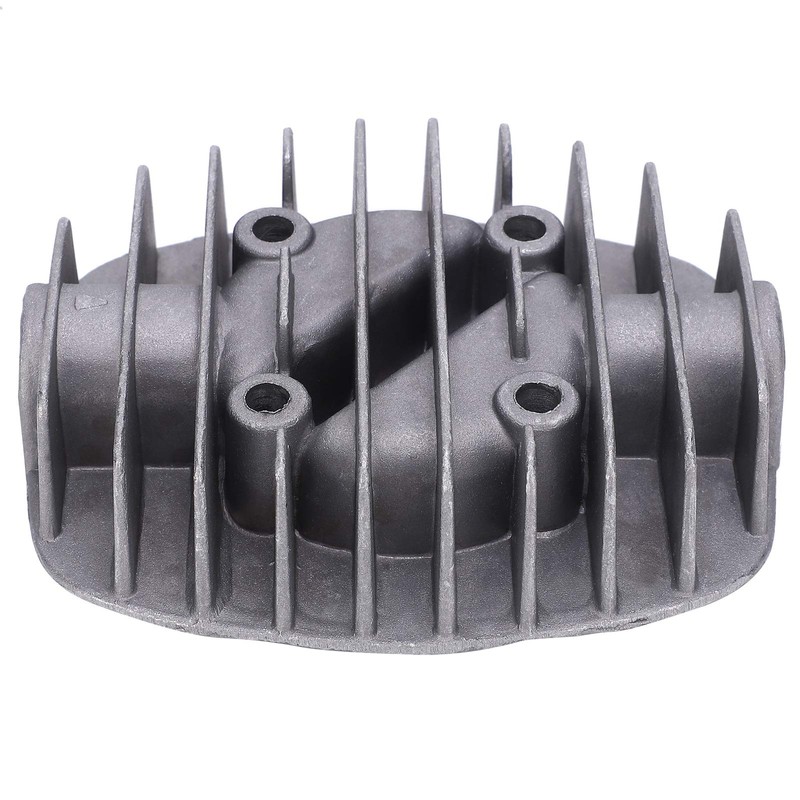 Double Cylinder Head, 2Pcs Durable Cast Aluminum Material Air Compressor