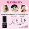 Pegamento de extensión de pestañas negro para mujer, 5 ml,