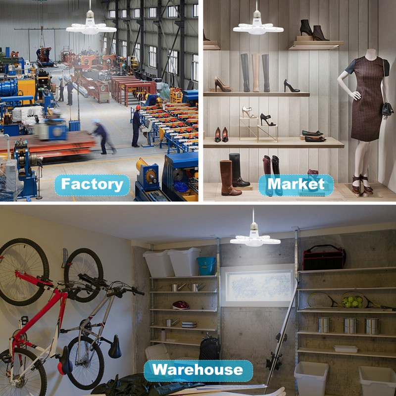 LED Garage Lights- Dimmable Garage Lights Ceiling, 38W 6000LM 6500K