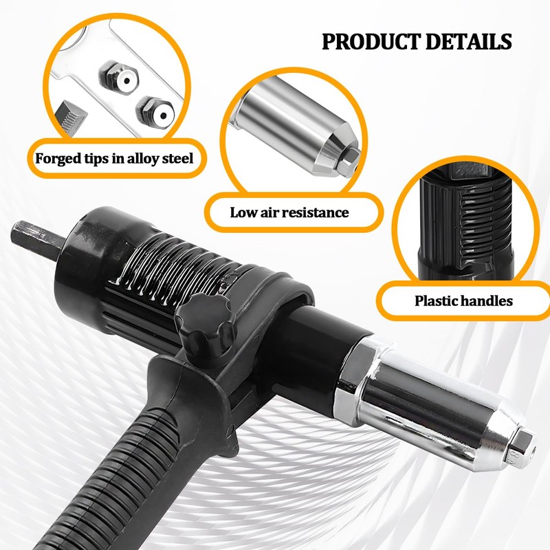 FALVFUN Car Pop Rivet Gun Adapter Kit, Electric Riveter Gun