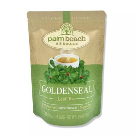 Undisclosed Goldenseal Leaf Tea by Palm Beach Herbals  | 30ct, Caffeine-Free