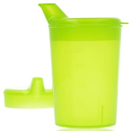 Horn Medical Sippy Cup with 2 Lids (Large and Small Opening) I Drinking Aid I 250 ml I Choice of Colours (Yellow)