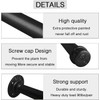 OVOV Black Industrial Pipe Shelf Brackets Heavy Duty Pipe Floating