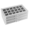 HEIHAK 2 PCS 54 Grid Acrylic Rock Collection Display Case