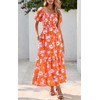 PRETTYGARDEN Womens Summer Dresses 2025 Casual Boho Floral Puff Short