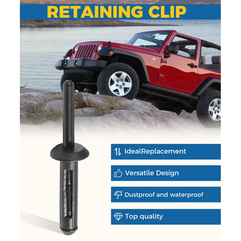 UBOG Plastic Rivets,Car Accessories 1/4" Hole Plastic Rivet,Fender Liner Bumper