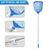 Poolvio Swimming Pool Leaf Skimmer Net, with 5 Sections Telescopic