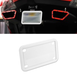 x xotic tech Motorcycle Silicone License Plate Frames, Motorbike License Plate Holder, Rust Proof, Rattle Proof, Weather Proof(White, 7.56" x 4.53")