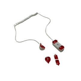 RISACCA Alarm Security Wire Cord Anti-Theft Prevention Exhibits Warning Sound Stick Type (White)