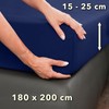 Studio Basic Fitted Sheet 180 x 200 cm, 100% Combed
