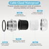 4 Pcs NPT 3/4" Nickel-Plated Copper Waterproof Cable Gland, IP68
