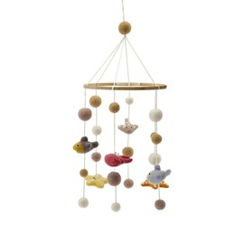 Gry & Sif handgemachtes Mobile Baby aus Filz, Bettglocke für das Babybett, Laufstall, Wickeltisch, Baby Einschlafhilfe, Erstausstattung Neugeborene, Fairtrade | Unterwasserwelt