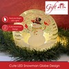 Gift Essentials Snowman with Cardinals Crackle Glass Globe - LED