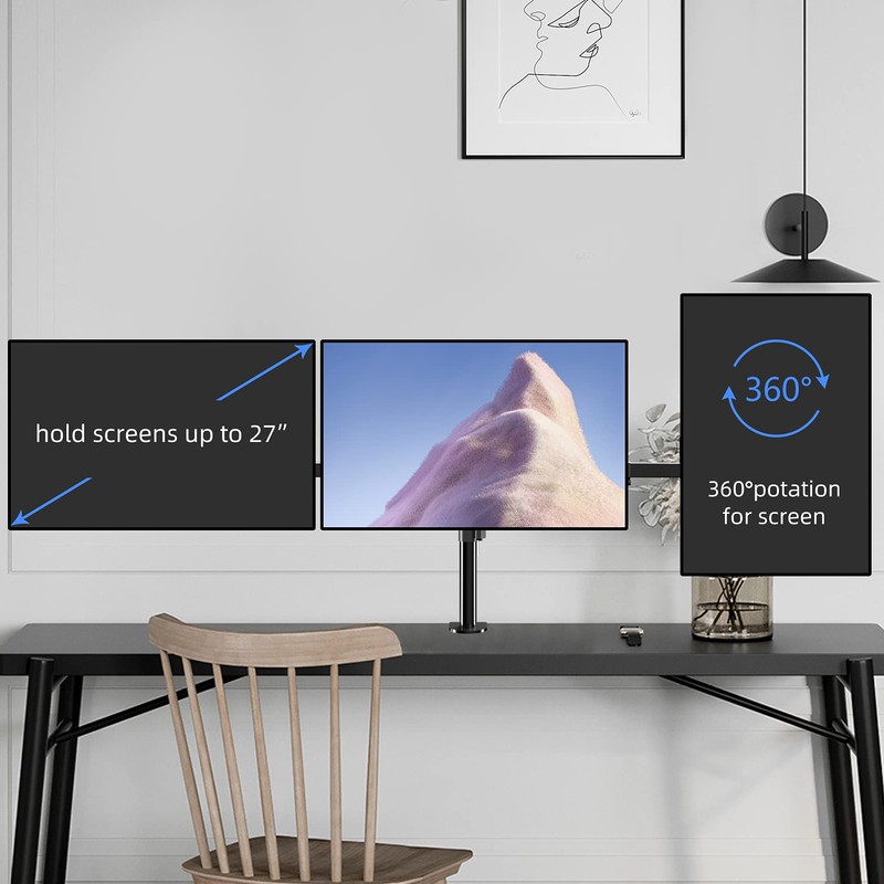 Suptek Triple LED LCD Monitor Desk Mount Heavy Duty Fully