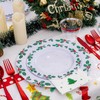 Gather 176Pcs Christmas Plastic Plates - Green Christmas Plates Disposable