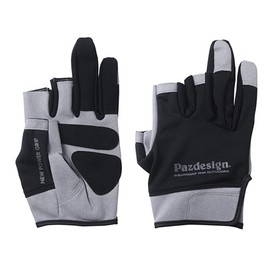 Puzzle Design PGV-036 3 Fingerless Cool Dry Gloves Black Gray Large