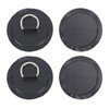 4PCS D Ring Patch PVC Round Shape Strong Stainless Steel