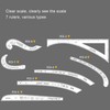7Pcs Sewing Ruler Tailor Set Clear High Accuracy Scale Fashion