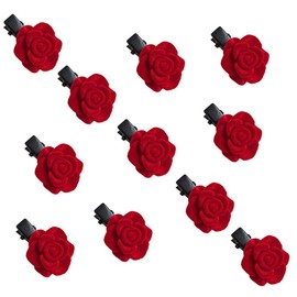 24PCS Mini Rose Flower Hair Clips Hair Barrettes Headpiece Hair Pins for Bridal Wedding Party Hairpin Accessories